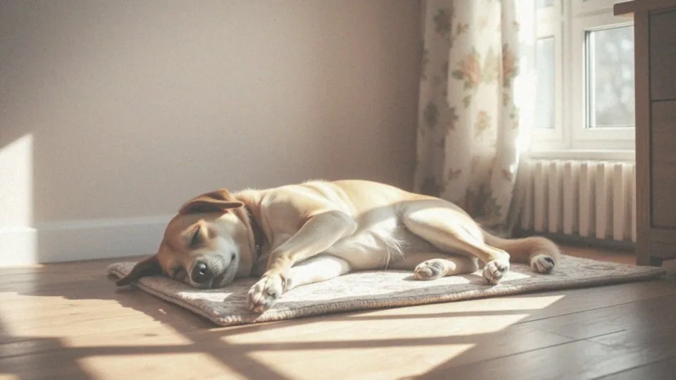 Pies śpi na boku – co oznacza i jakie są korzyści tej pozycji?